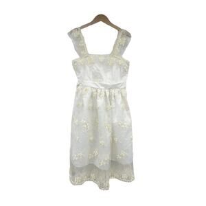 Heart Of Haute‎ Bettie Paige White Cream Lace Formal Wedding Dress Womens 8